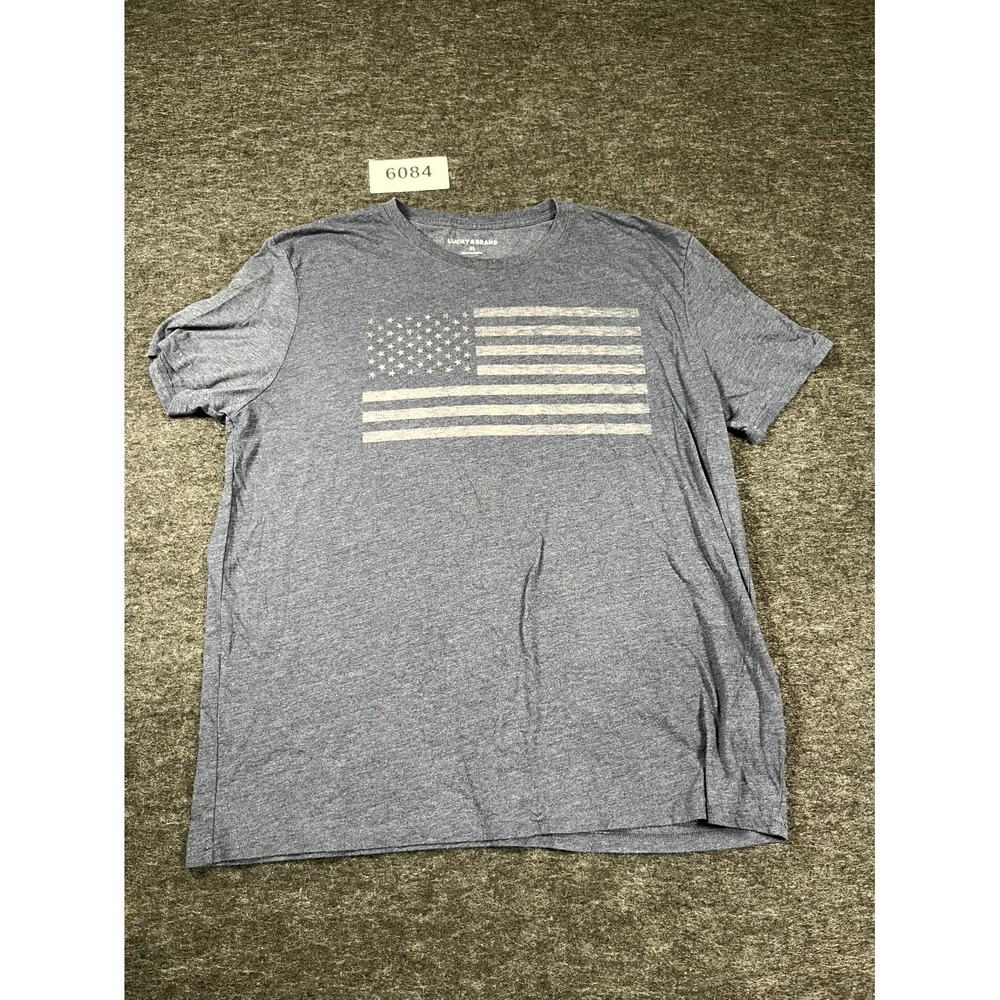 Lucky Brand T Shirt Mens XL Heather Gray Stretch Crew Neck Short Sleeve Casual